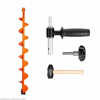 Комплект под мотобур шнек MOTOSHTORM 130R+адаптер АШ-02+молоточек (T-SMS130R-ASH-02) Тонар