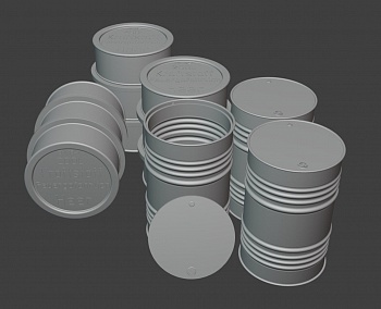 HE-48029 Миниатюра пустые бочки (2вида)