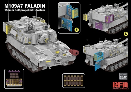 RM-5129 Сборная модель Самоходная гаубица M109A7 Paladin Rye Field Model (RFM)