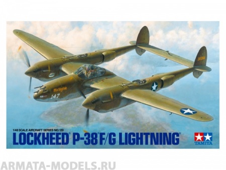 61120T LOCKHEED P-38 F/G с фигурой пилота Tamiya