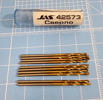 42573J Мини-сверло, HSS 6542 (M2), титановое покрытие, d 1,4 мм, 10 шт.