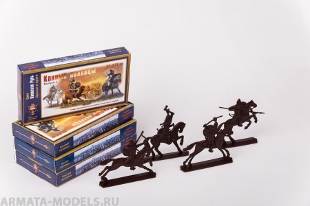 WAB002Brown Набор фигур Конные половцы (коричневый) Воины и Битвы