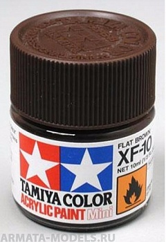 81710T XF-10 Flat Brown (Коричневая матовая) краска акрил. 10мл.