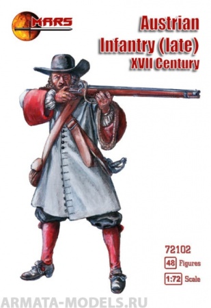 72102MR Фигуры Austrian Infantry (late) 17 cent. 1/72 Mars