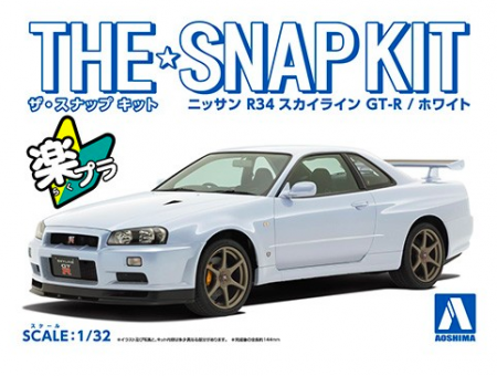 06251 Nissan Skyline GT-R R34 (White) Aoshima