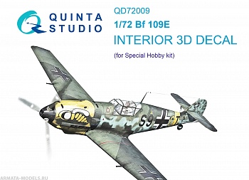 QD72009 3D Декаль интерьера кабины Bf 109E (Special Hobby)