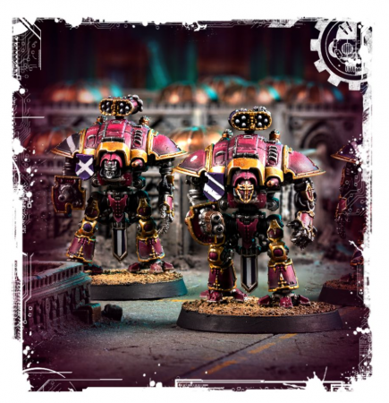 400-29GW Набор Адептус Титаникус: Рыцари Квесторис (Adeptus Titanicus: Questoris Knights with Thunderstrike Gauntlets and Rocket Pods)