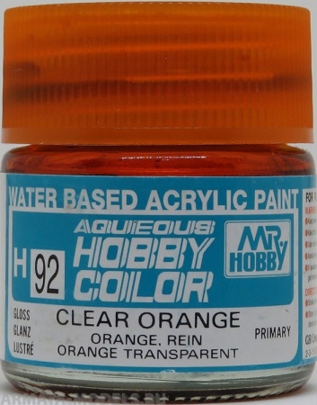 H092 Лак глянцевый прозрачный-оранжевый 10мл  CLEAR ORANGE