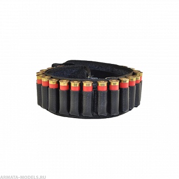 Патронташ К-12/16 открытый кожа (HS-ПО-5) Helios