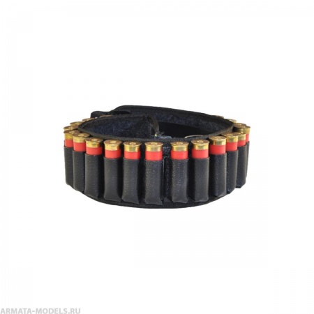 Патронташ К-12/16 открытый кожа (HS-ПО-5) Helios