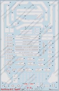 72-017 Декаль Нортроп В-2А 1/72