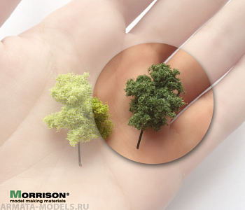 011dam005 2 см. Дерево для архитектурного макета (темная крона)