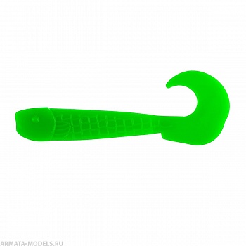 Твистер несъедоб. Long Hybrid 3,55''/9,0 см Electric green 100шт. (HS-15-007-N) Helios( цена указана за упаковку, в количестве 100шт.)