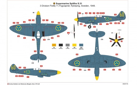 A02017A Самолет Supermarine Spitfire Pr.XIX Airfix A02017A Самолет Supermarine Spitfire Pr.XIX Airfix