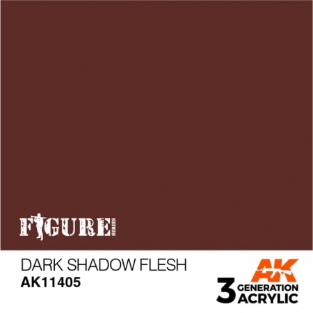 AK11405 Краска акриловая 3Gen Dark Shadow Flesh