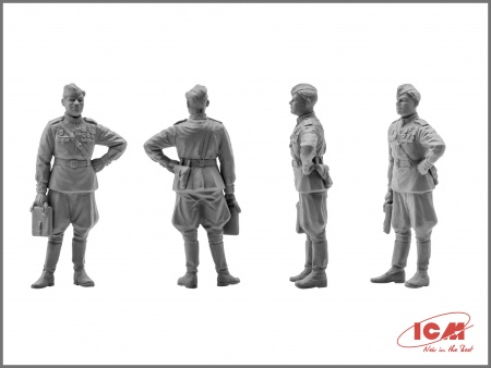 Набор фигурок 48084 Фигуры Пилоты и техники ВВС СССР (1943-1945 г.) ICM Набор фигурок 48084 Фигуры Пилоты и техники ВВС СССР (1943-1945 г.) ICM