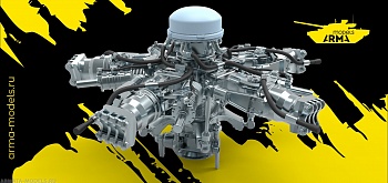 AM4879 Втулка несущего винта Ми-24 и автомат перекоса ультрадетализированная Neo, 1/48 AM4879 Втулка несущего винта Ми-24 и автомат перекоса ультрадетализированная Neo, 1/48