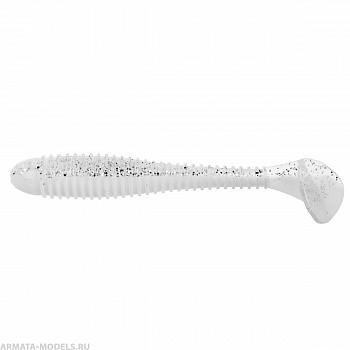 Виброхвост Catcher 2,75"/7 см White & Sparkles 7шт. (HS-1-002) Helios