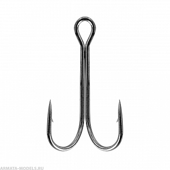 Крючок двойной TW-01 №1/0 цвет BC (20шт) (HS-TW-01-1/0) Helios( цена указана за упаковку, в количестве 20шт.)