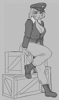 HE-023 Миниатюра Пилот Девушка