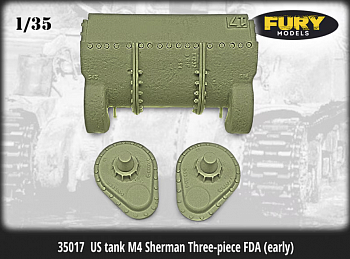 35017FURY Миниатюра US tank M4 Sherman Three-piece FDA (early)