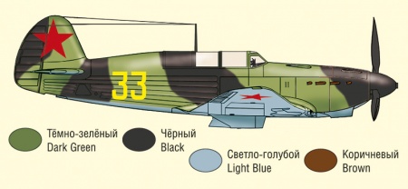 48011 Истребитель Як-7Б Петра Покрышева ARK model