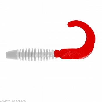 Твистер несъедоб. Din 3,11''/7,9см White RT 100шт. (HS-33/1-003-N) Helios( цена указана за упаковку, в количестве 100шт.)