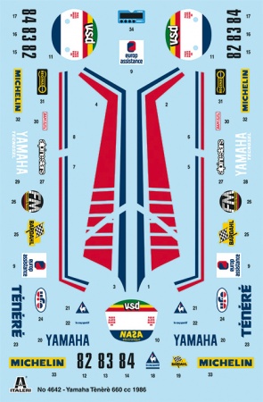 4642ИТ Yamaha Tenere' 660cc 1986 Italeri