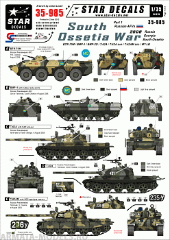 35-985SD South Osetia War 2008 # 1. Russian AFVs.