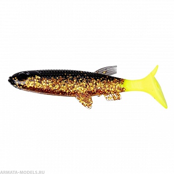 Виброхвост Nelma 3.15"/8 см Black Sparkles LT 6шт. (HS-26/1-033) Helios