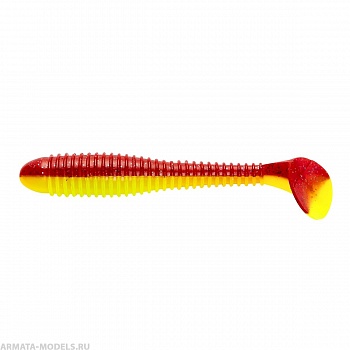 Виброхвост Catcher 3,55"/9 см Red Lemon 5шт. (HS-2-050) Helios