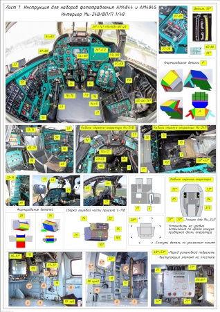 AM4845K Цветное фототравление Интерьер Ми-24