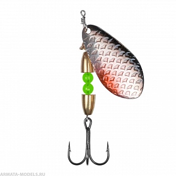 Блесна Вращ.премиум Таймень Б 15гр цв.07 серебро-черноспинка чешуя (PR-TB-07) Premier