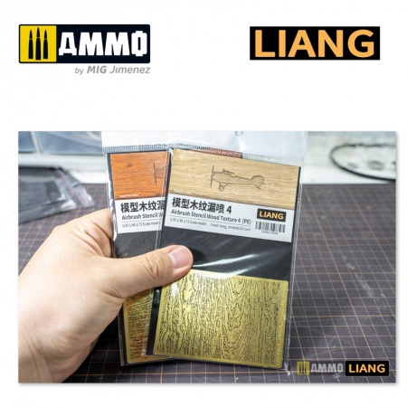 LIANG-0302 Трафарет Airbrush Stencil Wood Texture 2