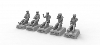 48114-1TMP ПИЛОТЫ ВКС РФ. ПОЛЕТНАЯ ПОЗА. (5шт) НАБОР №4