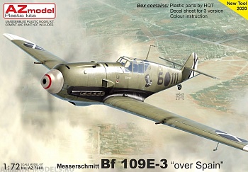 AZ7660 Сборная модель самолета Bf 109E-3 „Over Spain“