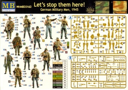 Набор фигурок MB35162 Фигуры Lets stop them here!, Немецкие военные, 1945 Master Box (MB)