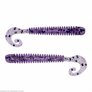 Твистер Credo Long Body 2,95"/7,5 см Silver Sparkles & Fio 12шт. (HS-9-036) Helios