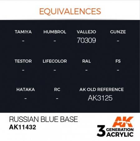 AK11432 Краска акриловая 3Gen Russian Blue Base