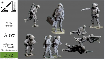 А07 ПТРК Метис, 1:72 Alex miniatures