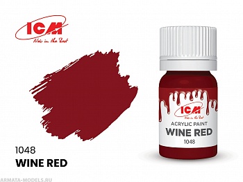 C1048 Краска для творчества, 12 мл, цвет Винно-красный(Wine Red)