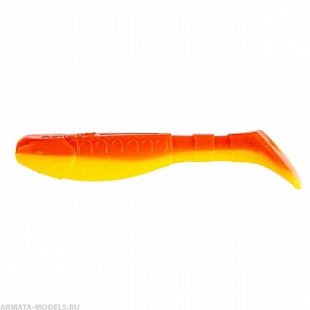 Виброхвост Chubby 3,55"/9 см Orange & Yellow 5шт. (HS-4-015) Helios