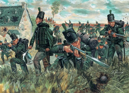 6083ИТ Солдатики British 95th rgt. Green Jackets Italeri