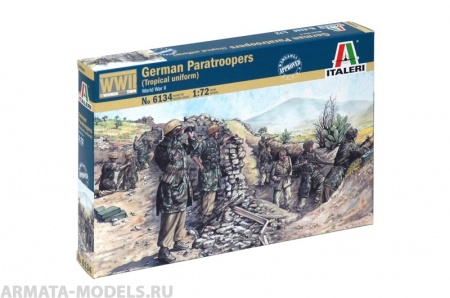 Набор фигурок 6134ИТ Солдаты German paratroopers - tropical uniform Italeri