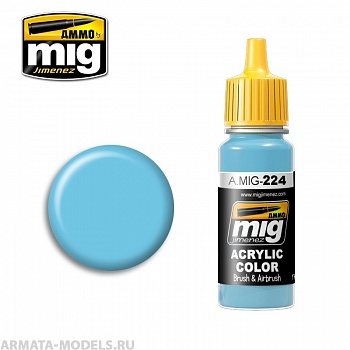 AMIG0224 Ammo Mig Акриловая краска FS35260 Sky Line Blue A II  17 мл