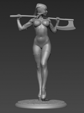 CHM-120.001. Миры Фэнтези: Непобедимая. 120 мм. Материал -смола. Chronos Miniatures