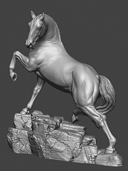 CHM-54371. Животные: Лошадь №26 (с подставкой). 54 мм. Материал - смола.