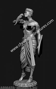 CHM-54288(M). Индийская женщина-телохранитель, 4-2 века до н.э. Материал - белый металл.