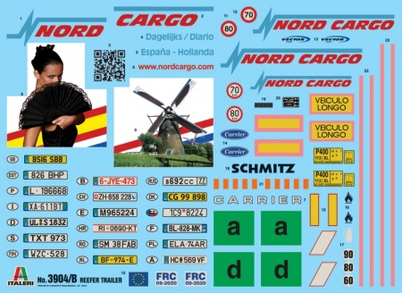 3904ИТ  ТРЕЙЛЕР-ХОЛОДИЛЬНИК (new rims and decal) Italeri