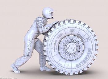 AM35619 Пилот КАМАЗ Мастер меняет колесо (колесо в комплект не входит)